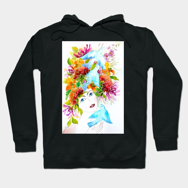 Hope Watercolor Painting Hoodie by SvitlanaProuty